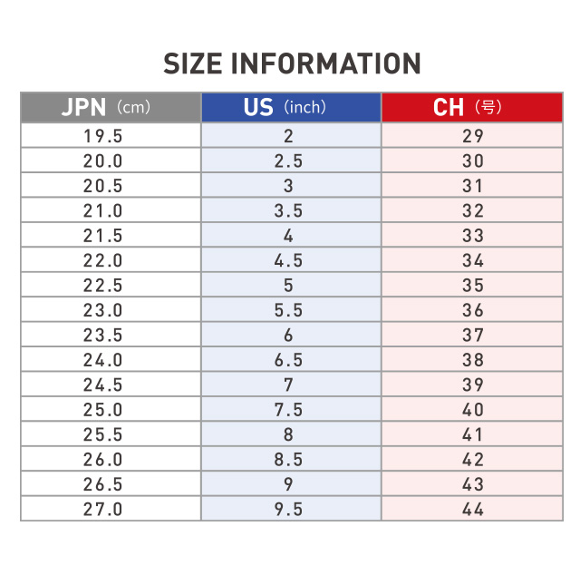 SIZE INFORMATION