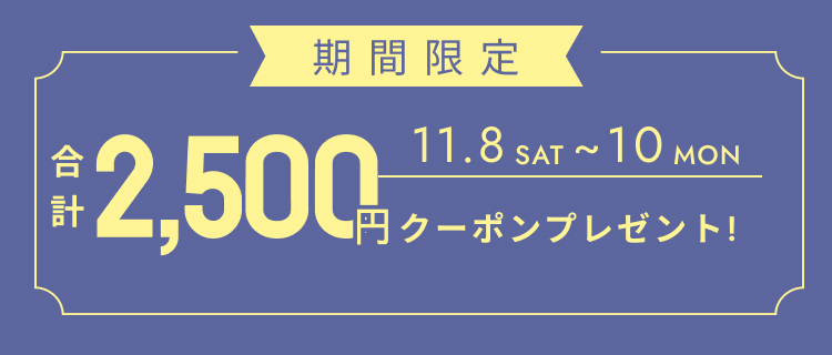 合計2500円クーポン