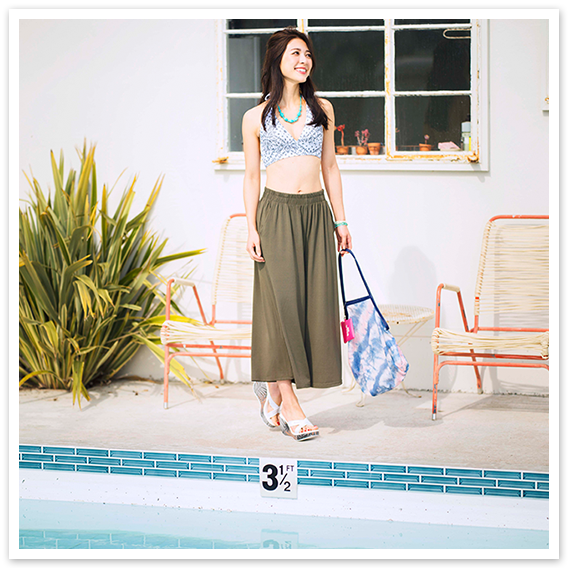 洋服感覚のガウチョで周りと差がつくコーデに