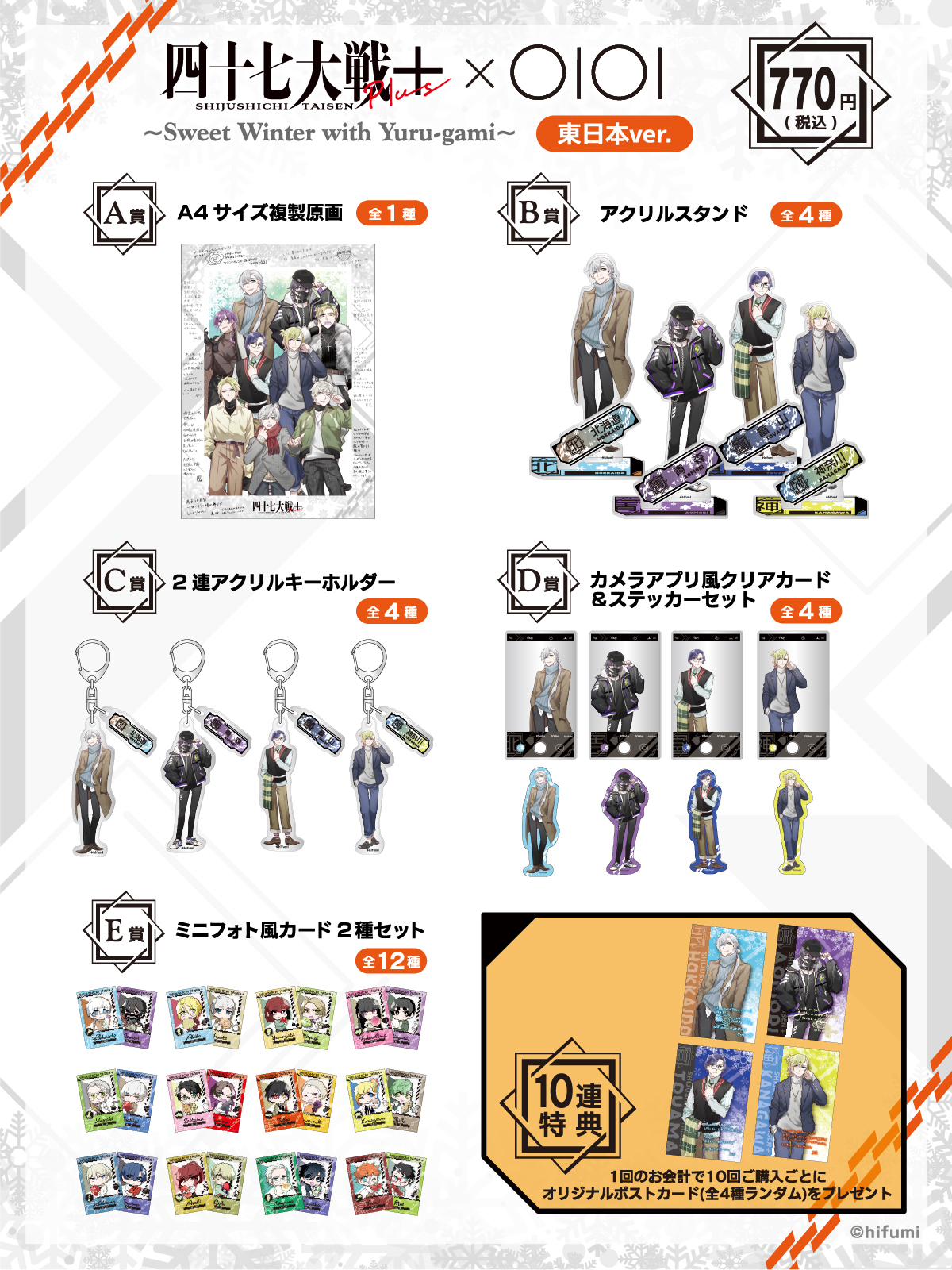 東日本ver.景品ラインナップ