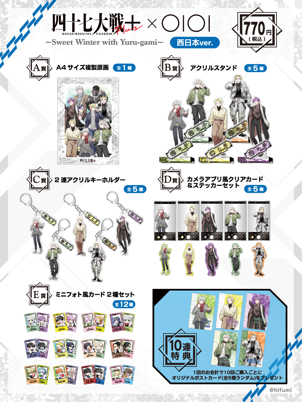 西日本ver.景品ラインナップ