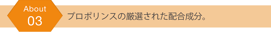 プロポリンスの厳選された配合成分。