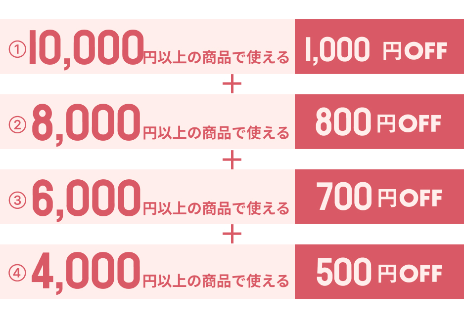 いますぐ使えるクーポン