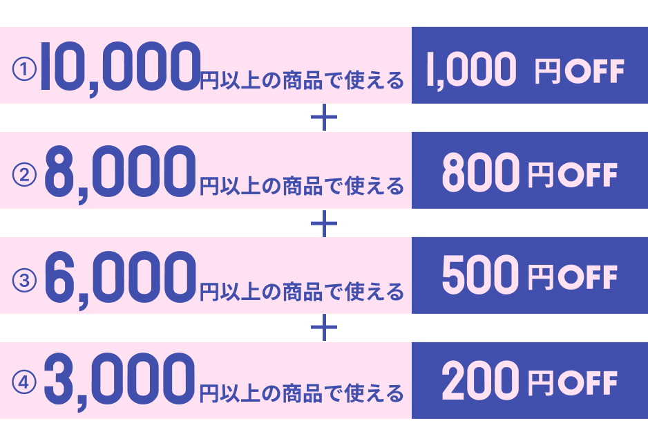 いますぐ使えるクーポン