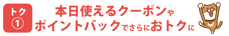 本日使えるクーポン