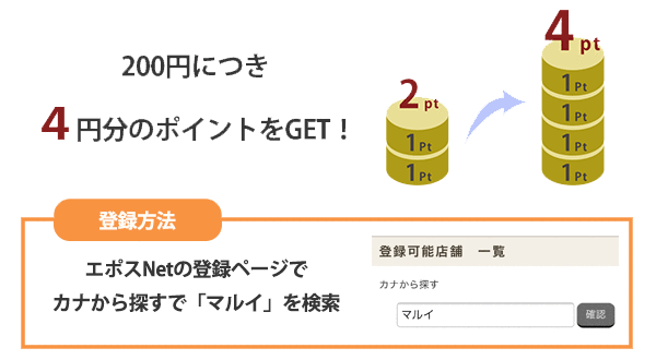 選べるポイントアップ