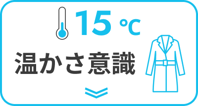 15℃ 温かさ意識