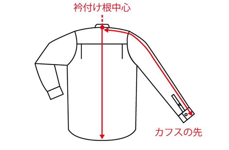 ゆき丈、着丈の採寸