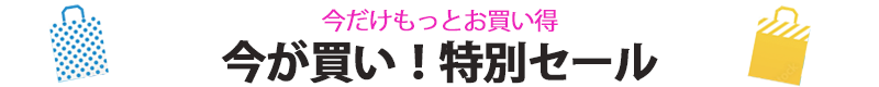 今が買い！特別セール