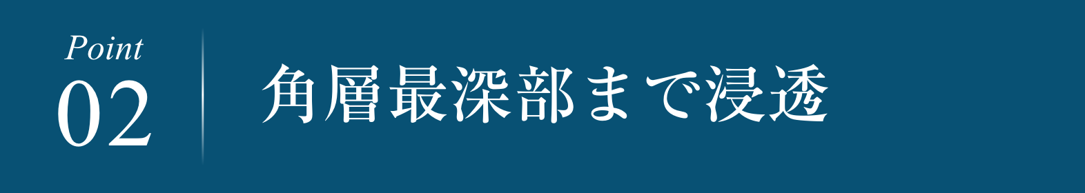 ポイント２　各層最深部まで浸透