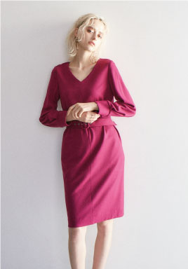 圧縮ウールワンピース