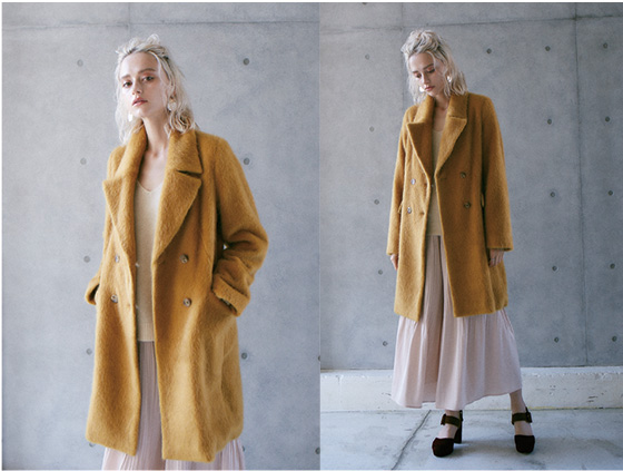 SHAGGY CHESTER COATのコーディネート