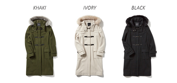 HOOD ECOFAR DUFFEL COATのカラーバリエーション
