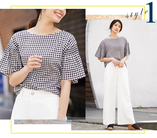 シンプルで着まわしやすいブラウス