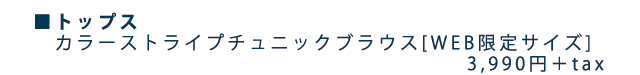 カラーストライプチュニックブラウス