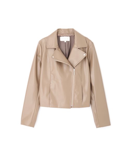 フェイクレザーライダースジャケット