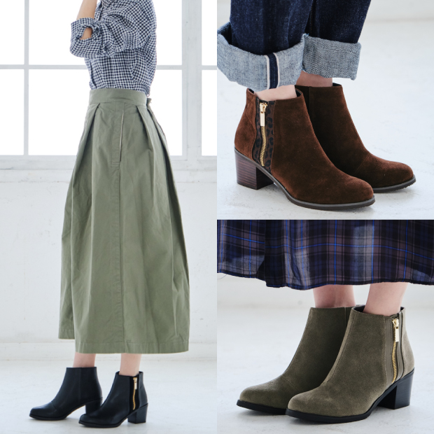 サイドジップショートブーツ