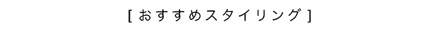 おすすめスタイリング