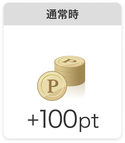 通常時 +100ポイント