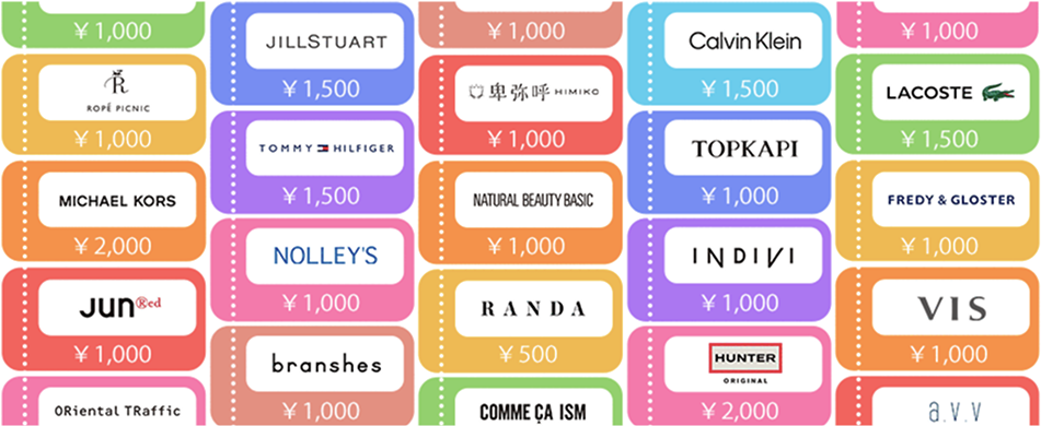 クーポン一覧の画像が表示されます