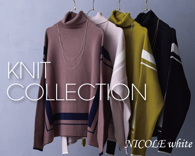 ニコルクラブ(NICOLE CLUB)　レディース　knit collection（ニコルホワイト）