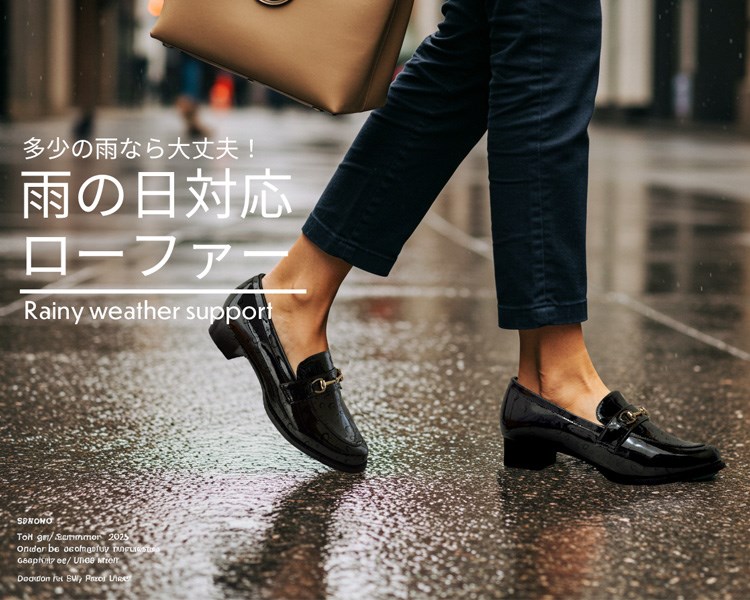 ウール―(heureux)　シューズ　雨の日対応ローファー
