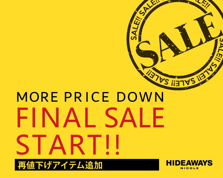 ハイダウェイ(HIDEAWAYS)　メンズ　FINAL SALE