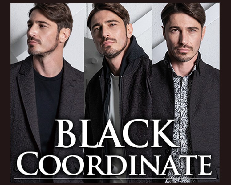 ミッシェルクランオム(MICHEL KLEIN HOMME)  メンズ　ブラックコーディネート