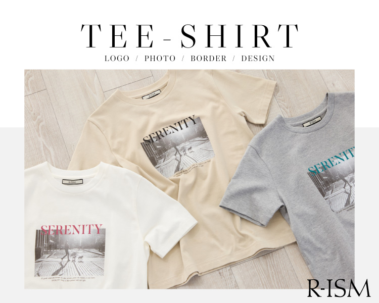 リズム(R-ISM)　レディース　TEE-SHIRT　LOGO/PHOTO/BORDER/DESIGN