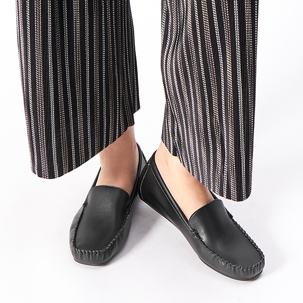 インヒールスリッポン　ブラック