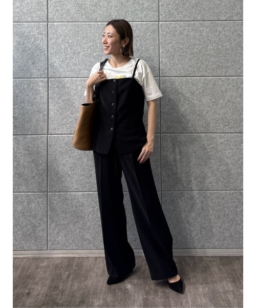 ★INDIVI★インディヴィ　パンツスーツセットアップ　シャドーストライプ　０５ 洗える／日本製／定番スーツ】トリアセテート混ストレッチ