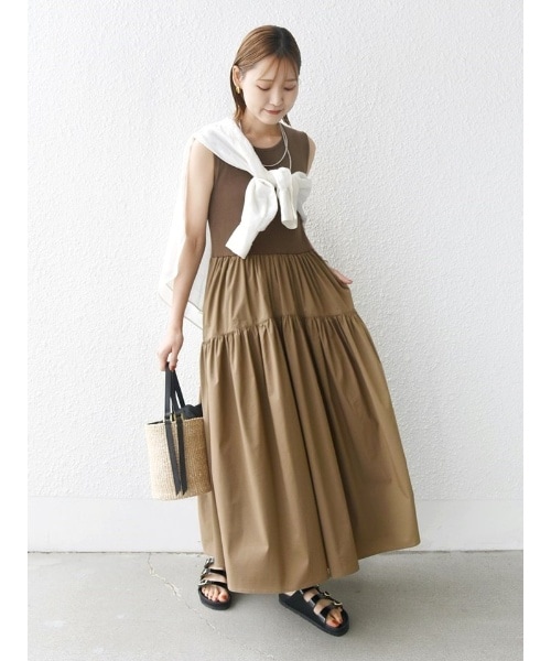 WEB限定】〈洗濯機可能〉ドット 花柄 サイド プリーツ フレンチ