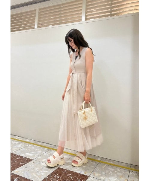 22.5-25.5】ボリュームフリルウェッジサンダル | ランダ(RANDA