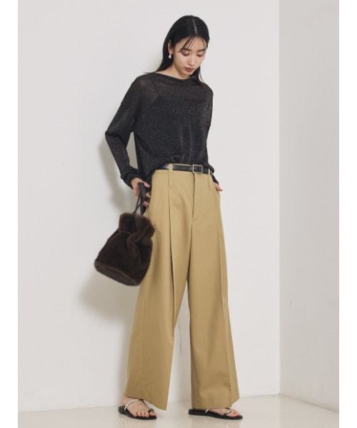 2WAYバックピーチセミフレアパンツ | カリテ(qualite) | マルイウェブ