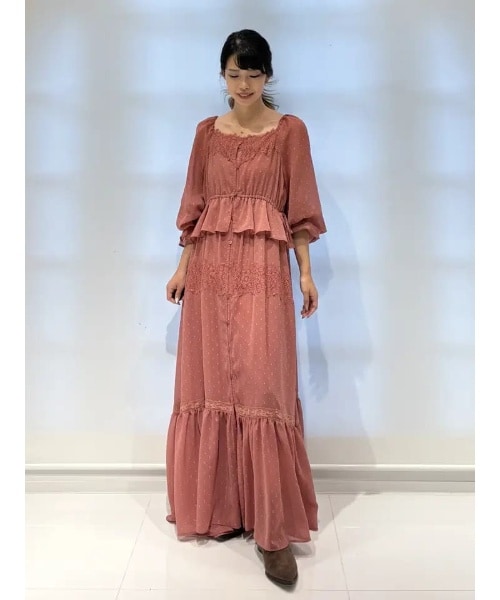 レースコンビカットジャガードワンピース | グレースコンチネンタル