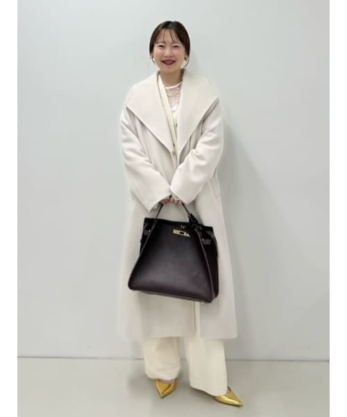 ノーリーズソフィ フォックスファー付きウールショートコート