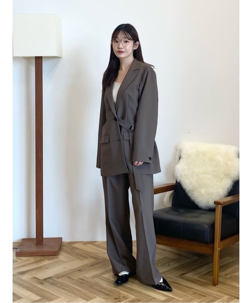 DOLL UP OOPS】ヘリンボンプリーツパンツ | イェッカ ヴェッカ(YECCA