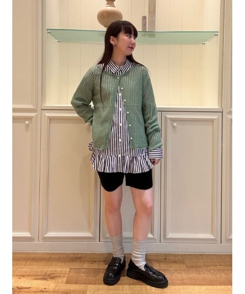 シアーモヘヤ2WAYリブボートネックカーディガン | リエミラー(Rie