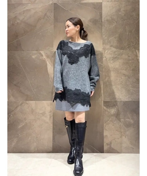 今季完売品⭐︎グレースコンチネンタル　レースドルマンニットトップ GRACE CONTINENTAL｜レースドルマンニットトップ | Rakuten Fashion