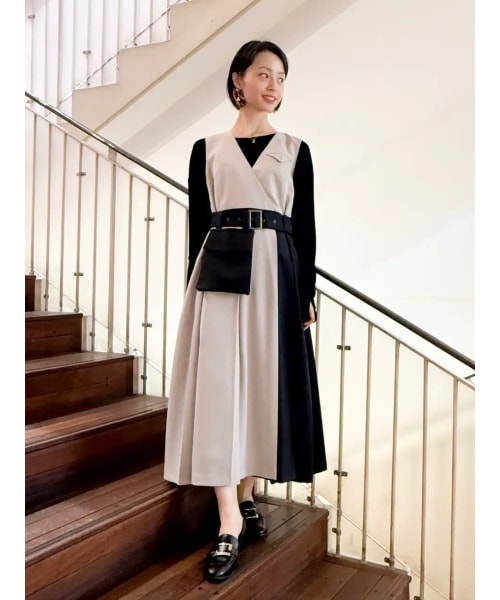 グレーププリントティアードワンピース | グレースコンチネンタル