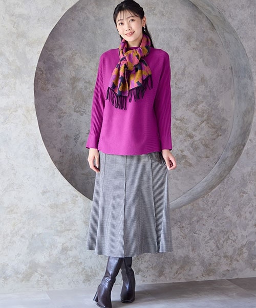 洗える・セットアップ可能・3L/4Lサイズあり】セミフレアスカート