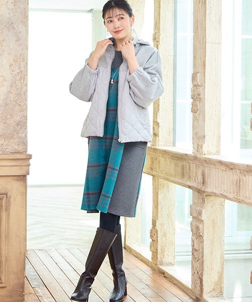 セットアップ可】ツイード柄ペプラムジャケット | ミゼール(missel