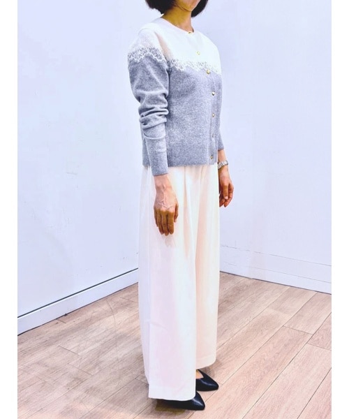 ラメ入りツイードニットジャケット/洗える/WEB限定サイズあり