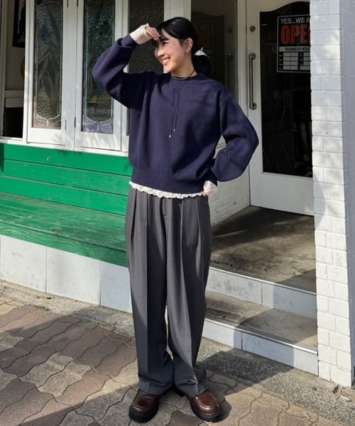 theory luxe サイドスリットプルオーバー スウェット カットソー 深Vﾈｯｸｻｲﾄﾞｽﾘｯﾄｽｳｪｯﾄﾌﾟﾙｵｰﾊﾞｰ | ティティベイト(titivate) | マルイ