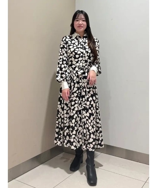 グレーププリントティアードワンピース | グレースコンチネンタル