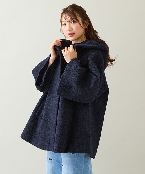 ファンシーツイード調ジャケット / ブルー | ローズティアラ(Rose