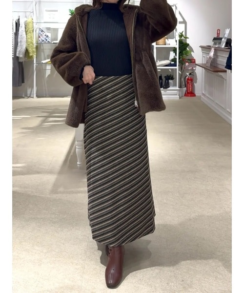 リネン混カールマイヤースカート | ブージュルード(Bou Jeloud