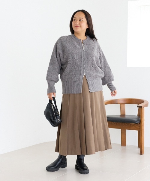 洗える】ウエストタックニットカーデ | ラビアンジェ(LAVEANGE