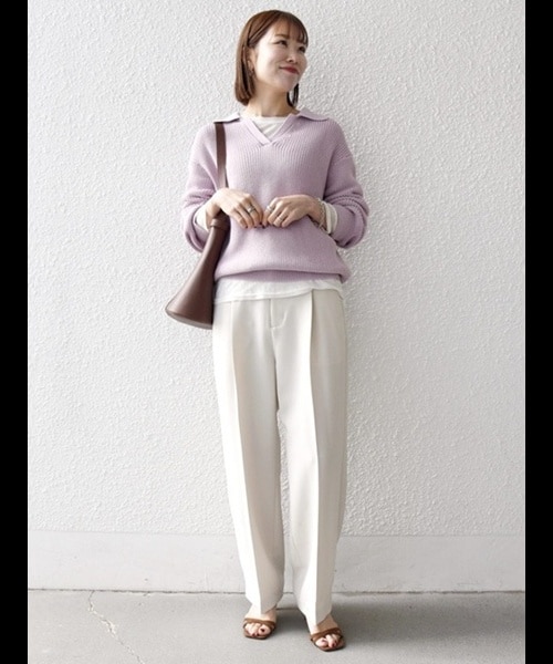 SHIPS any:〈手洗い可能〉コーデュロイ サスペンダー付 ハイウエスト