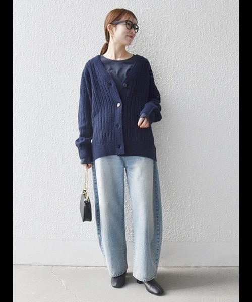 一部追加予約》SHIPS any: シャギー ノーカラー コクーン コート